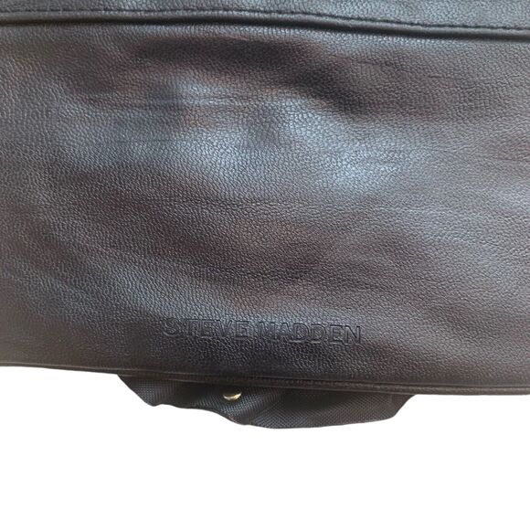 Steve Madden Black Rose Bag Animal Print Lining Wristlet Animal Print Boho - Picture 4 of 8